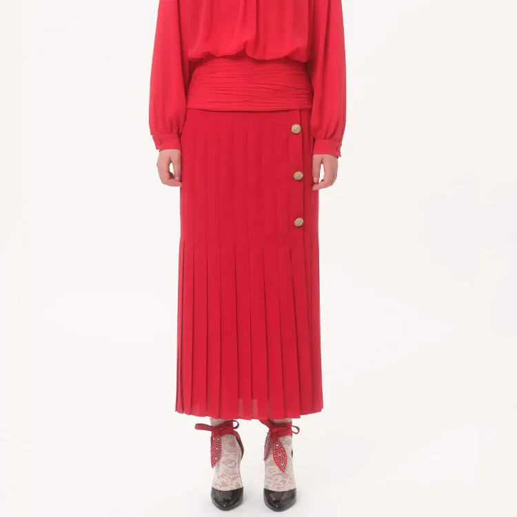 Valentino Georgette Midi Skirt-1