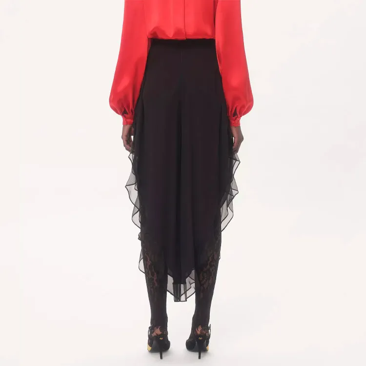 Valentino Ruffled Trim Ballon Trousers-2