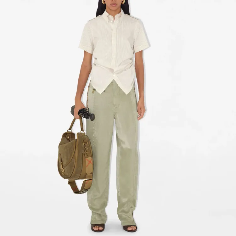 Burberry SS25 Casual Pants Women's Khaki-1