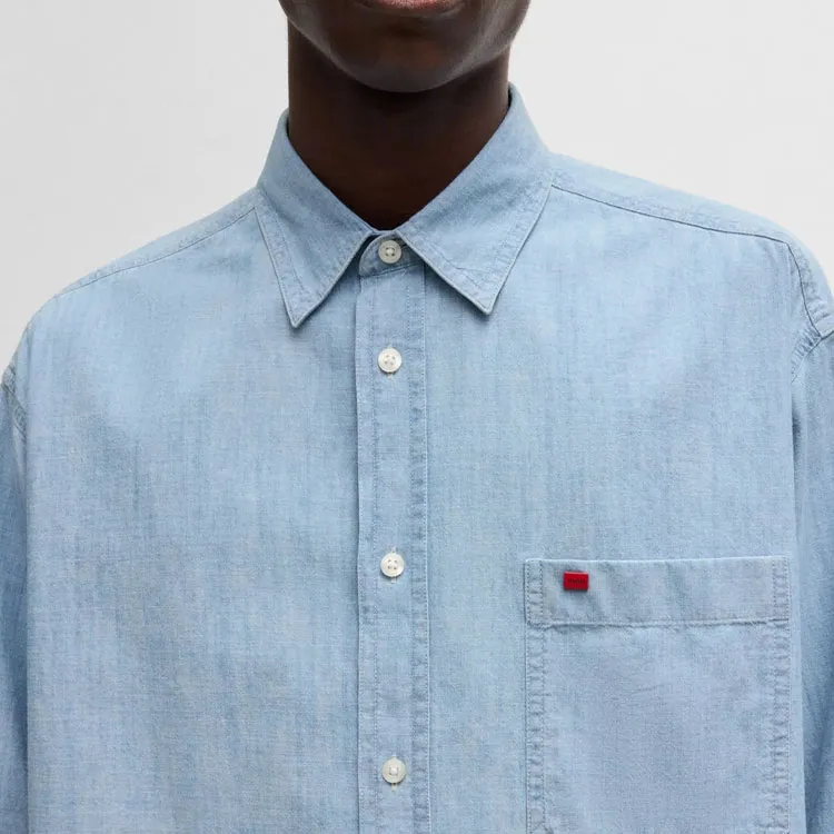 Hugo Chambray Cotton Shirt-4