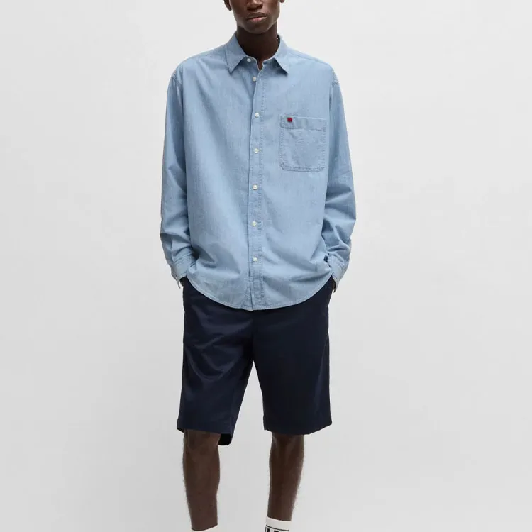 Hugo Chambray Cotton Shirt-3