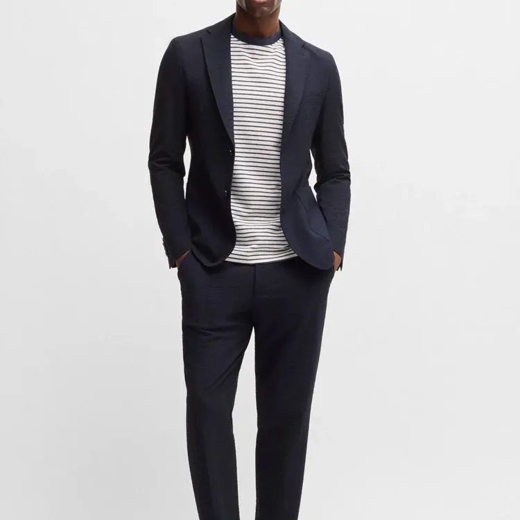 HUGO BOSS Business Suit Coat Men's Dark Blue-1