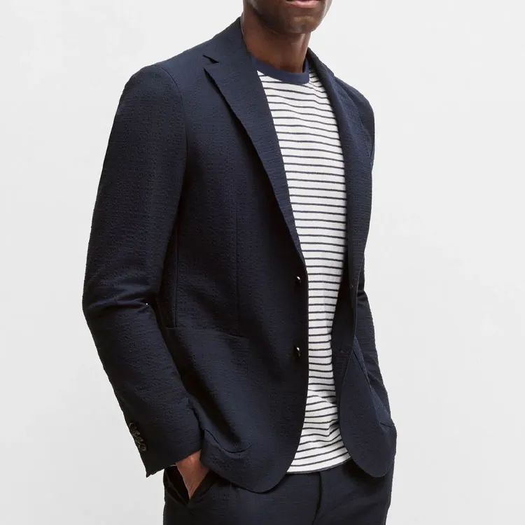 HUGO BOSS Business Suit Coat Men's Dark Blue-3