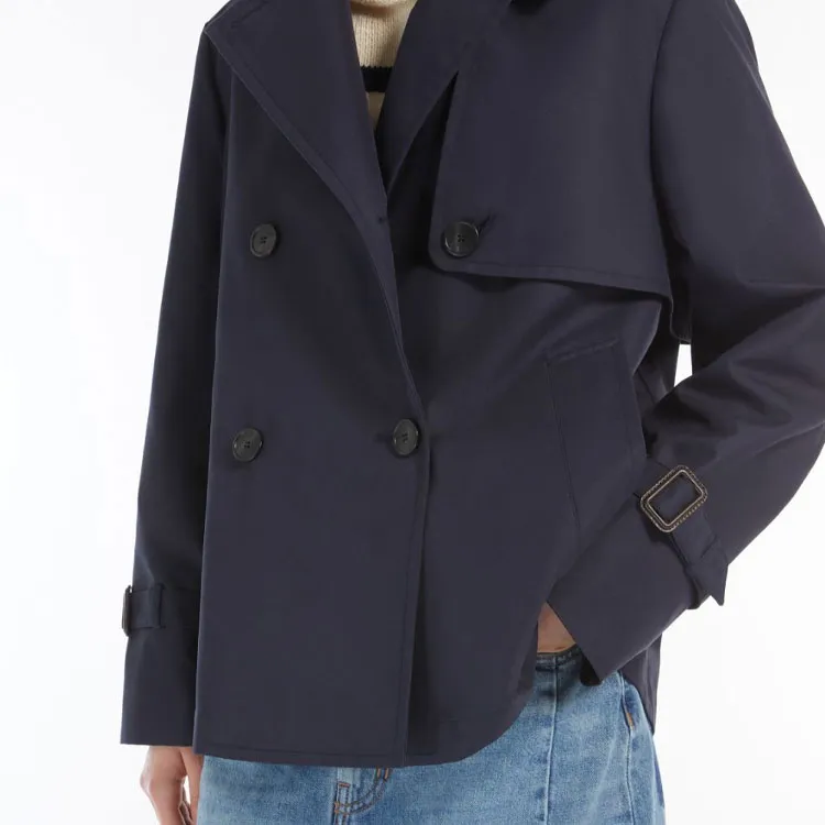 WEEKEND MaxMara Trench Coat Women's Marine Blue-4