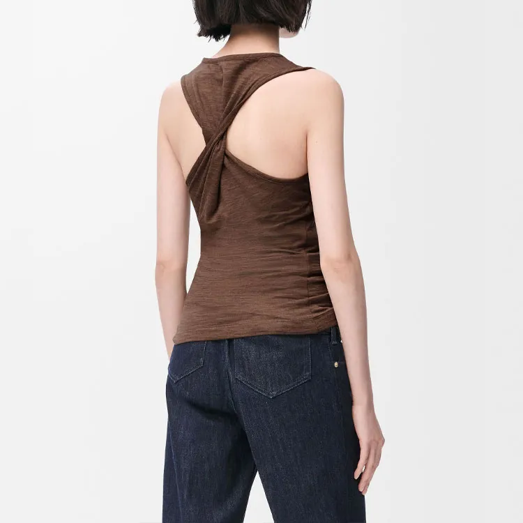 LOEWE Anagram SS25 Tank Tops Women's Chocolate Brown-2