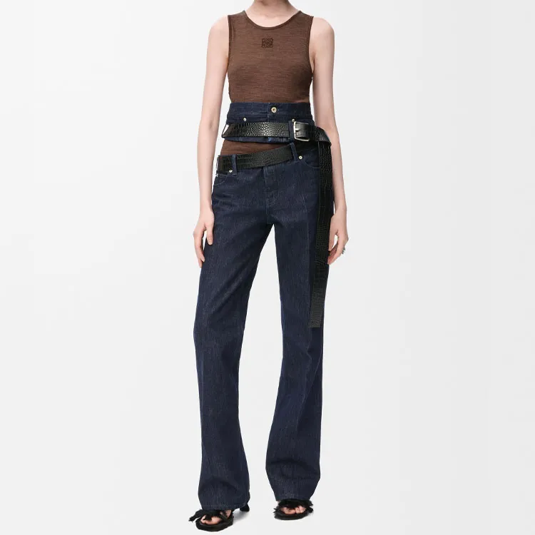 LOEWE Anagram SS25 Tank Tops Women's Chocolate Brown-1