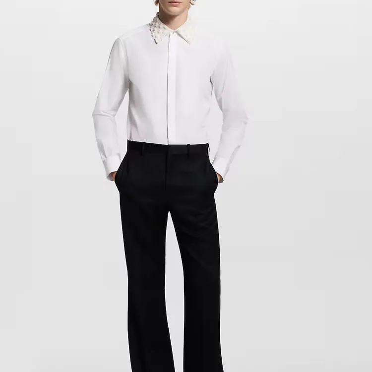 LOUIS VUITTON Embellished Collar Evening Shirt-1