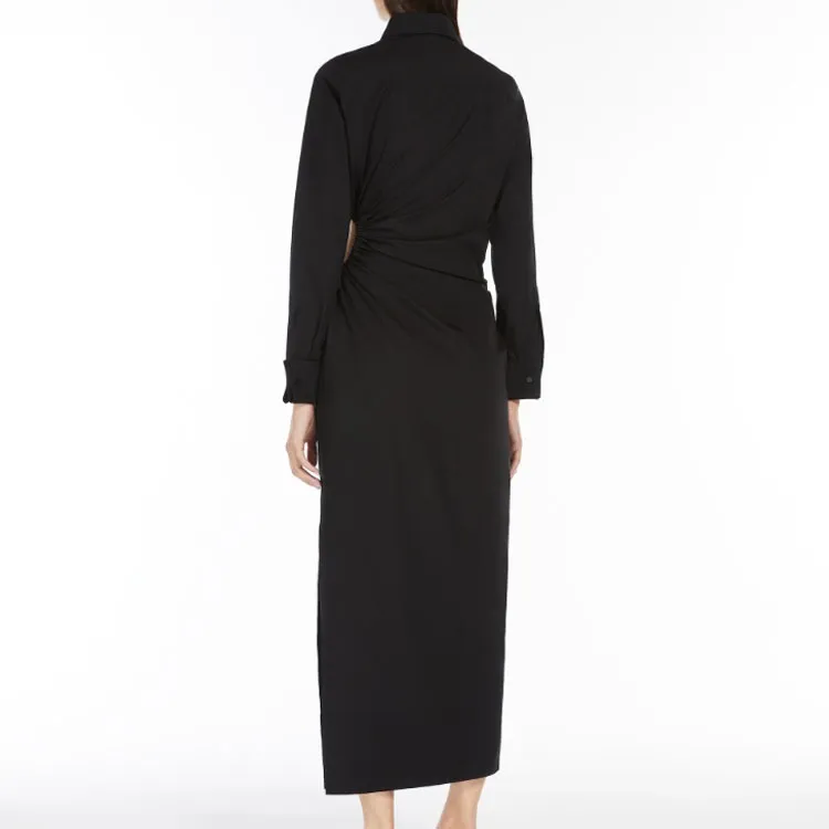 MaxMara SS25 Long-Sleeved Dresses Women's Black-2