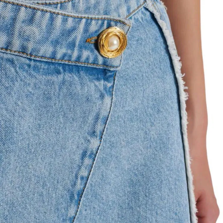 BALMAIN Denim Mini Skirt-6