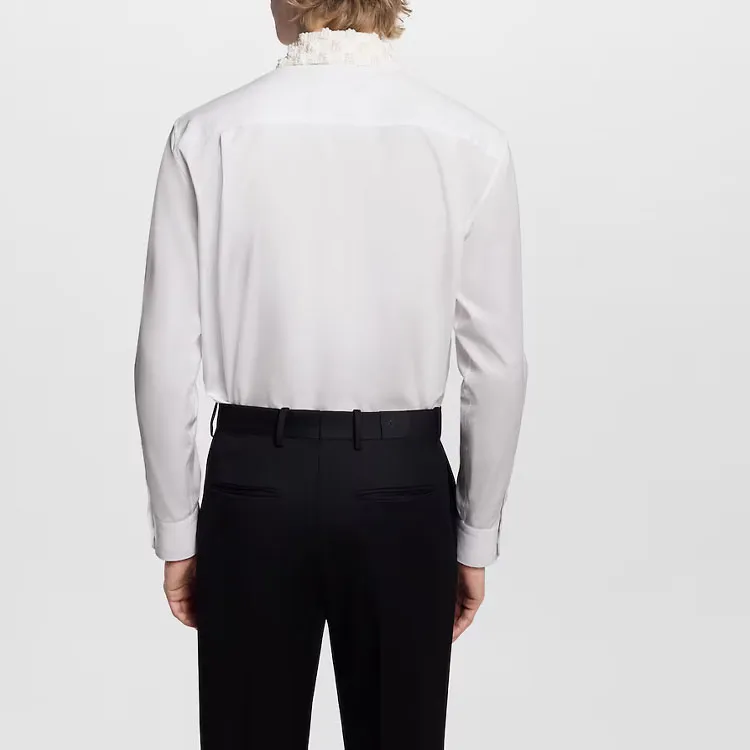 LOUIS VUITTON Embellished Collar Evening Shirt-4