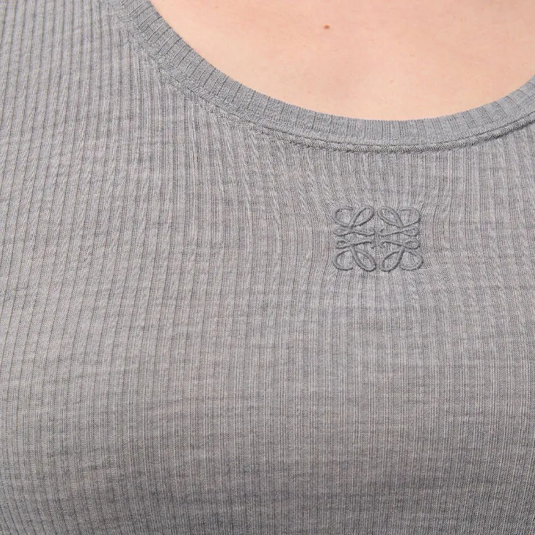LOEWE Anagram Tank Top 'Grey Melange'-4