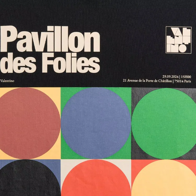 Valentino SS25 Pavillon Des Folies T Shirt Men's Black-8