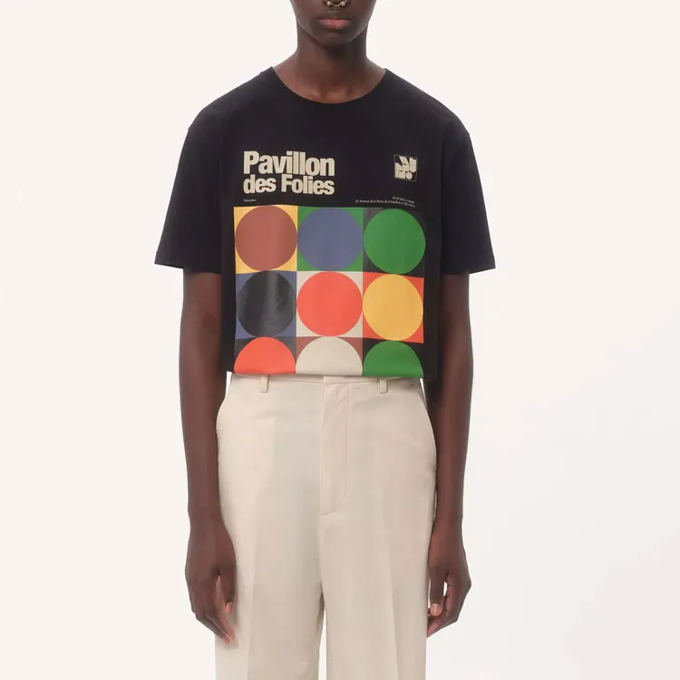 Valentino SS25 Pavillon Des Folies T Shirt Men's Black-1