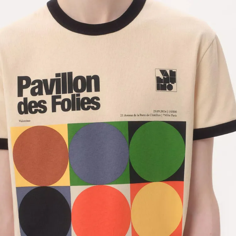 Valentino SS25 Pavillon Des Folies T Shirt Men's Butter-1