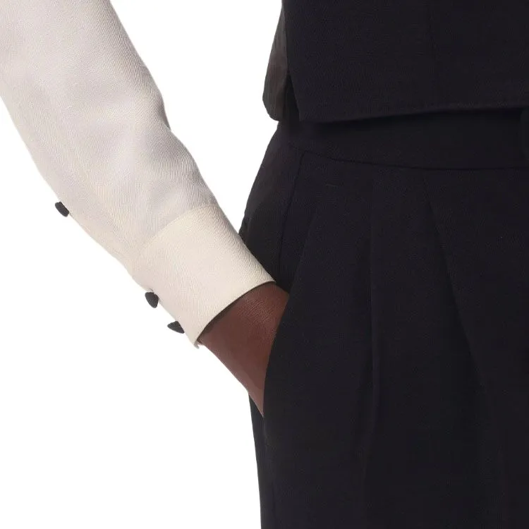 Valentino Pleated Straight Leg Pants-5