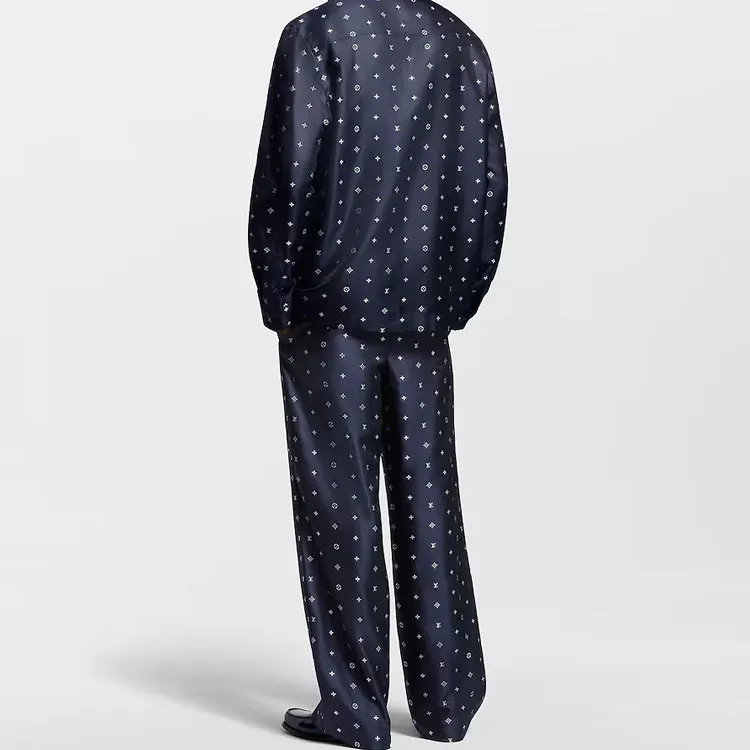 LOUIS VUITTON SS25 Casual Pants Men's Marine Blue-2