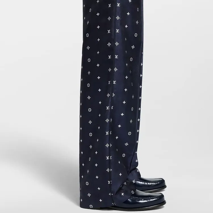 LOUIS VUITTON SS25 Casual Pants Men's Marine Blue-4