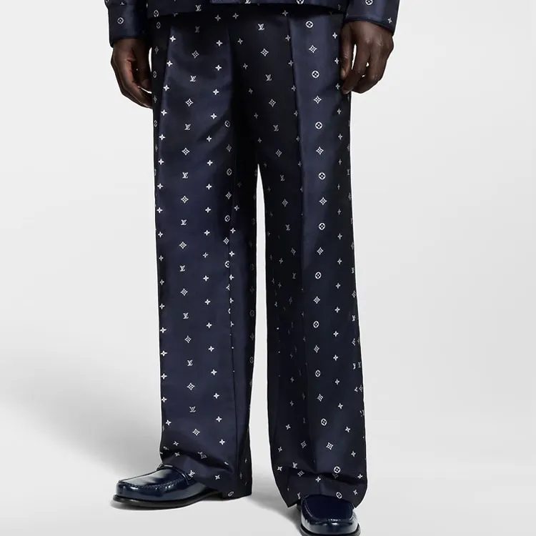 LOUIS VUITTON SS25 Casual Pants Men's Marine Blue-3