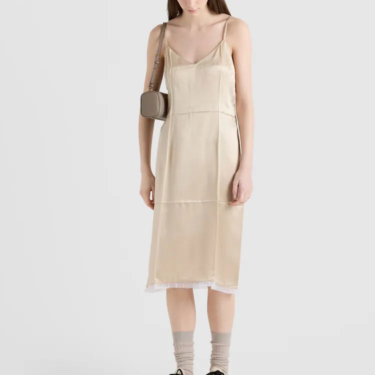 PRADA Satin Crepe Midi Dress-1