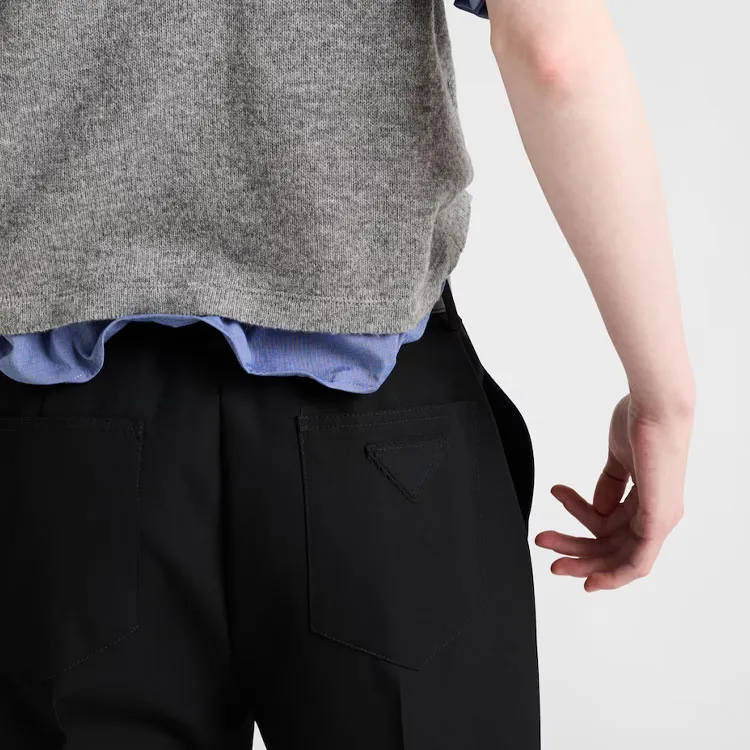 PRADA Gabardine Trousers-4