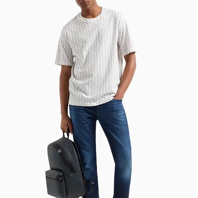 ARMANI EXCHANGEAE SS25 T Shirt Unisex Gray White-3