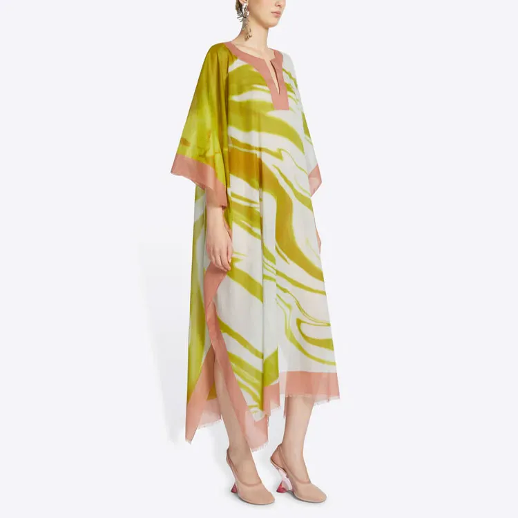DRIES VAN NOTEN Abstract print Cotton Midi Dress-3