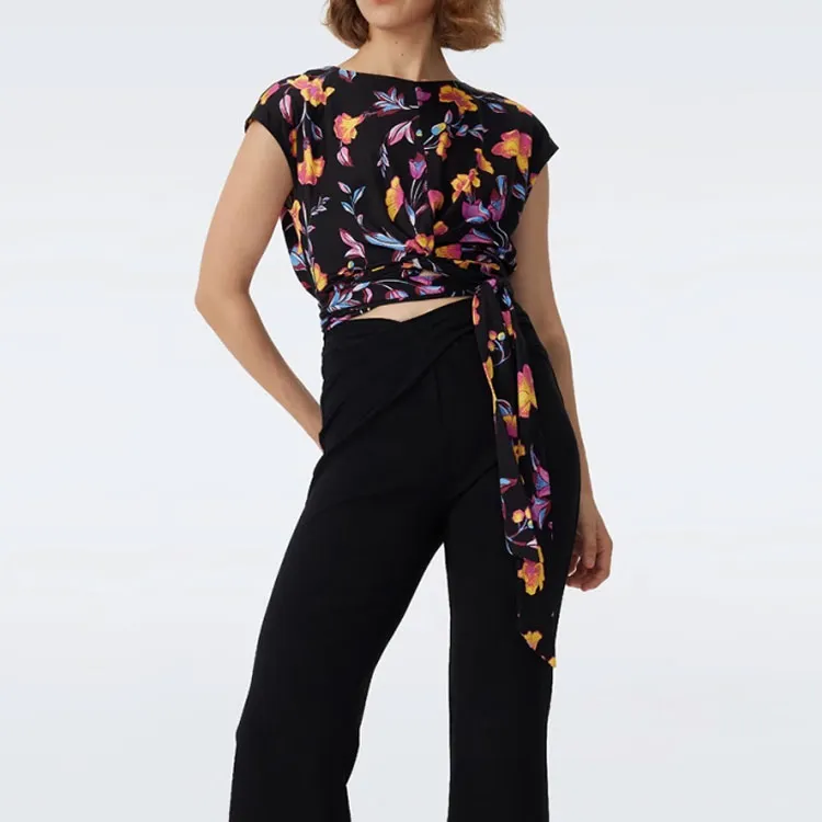 Diane Von Furstenberg SS25 Shirt Women's Black-2