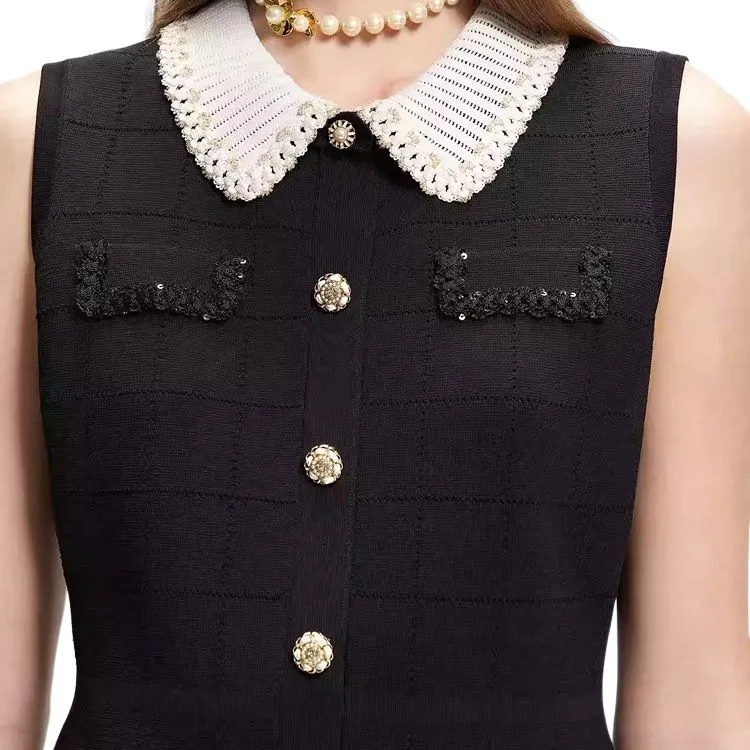 KARL LAGERFELD SS25 Sleeveless Dress Women's Black-6
