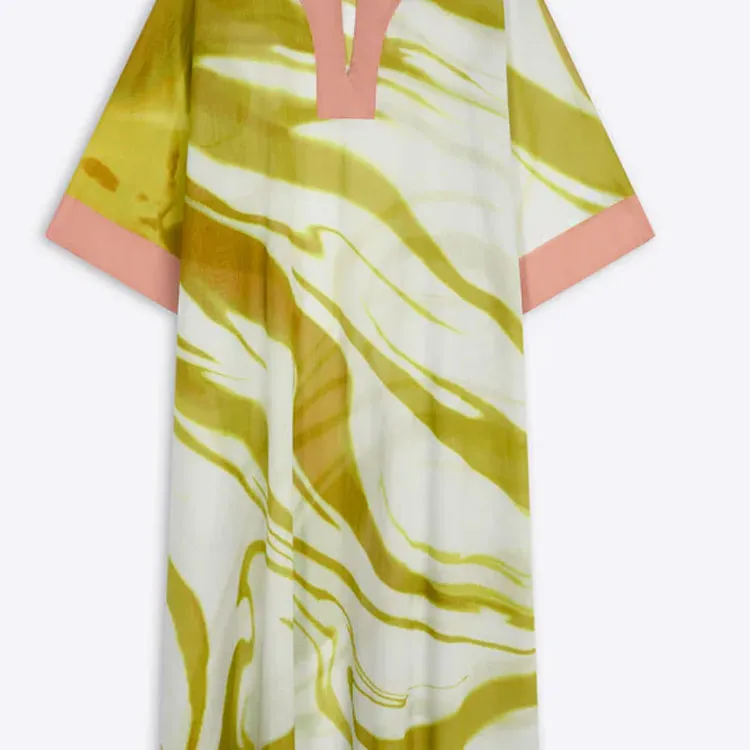 DRIES VAN NOTEN Abstract print Cotton Midi Dress-4