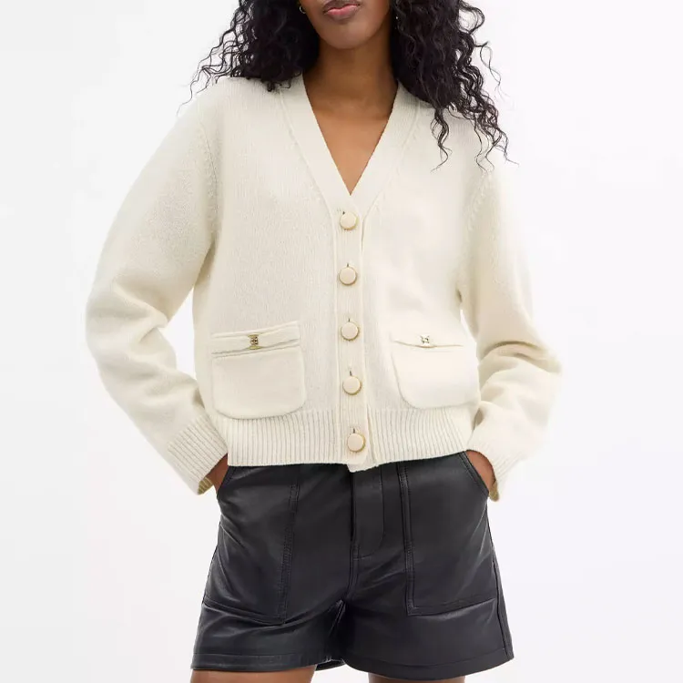 COACH Heritage Sweater Women's White-1