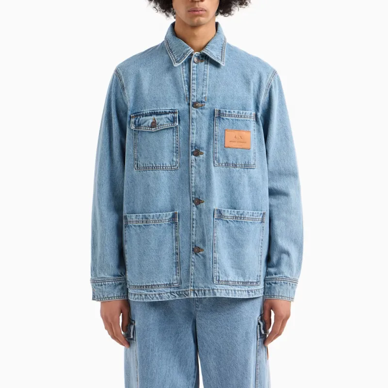 ARMANI EXCHANGEAE Denim Jacket Men's Blue-1