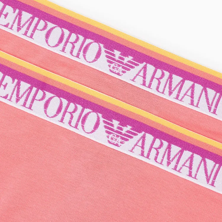 EMPORIO ARMANI Two pack Of Asv Iconic Organic cotton Briefs With Logo Waistband-1