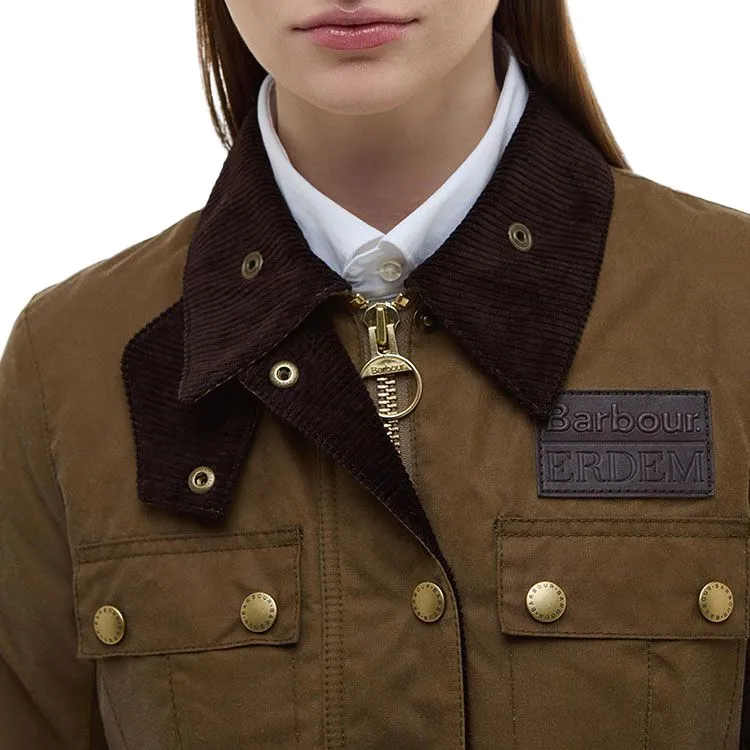 BARBOUR X Erdem Constance Waxed Jacket-7
