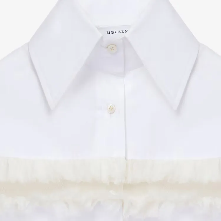 Alexander McQueen Slashed Creponne detail Shirt-5