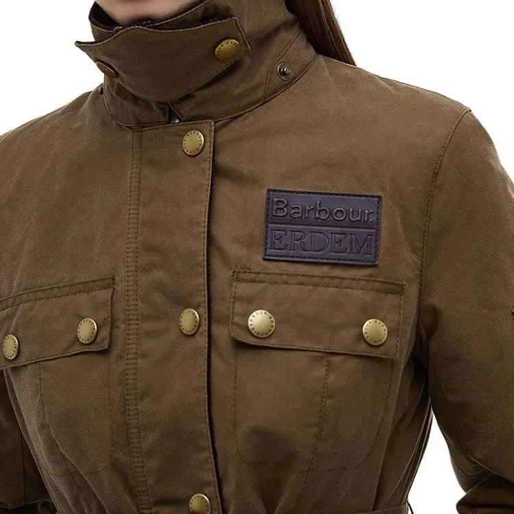 BARBOUR X Erdem Constance Waxed Jacket-5