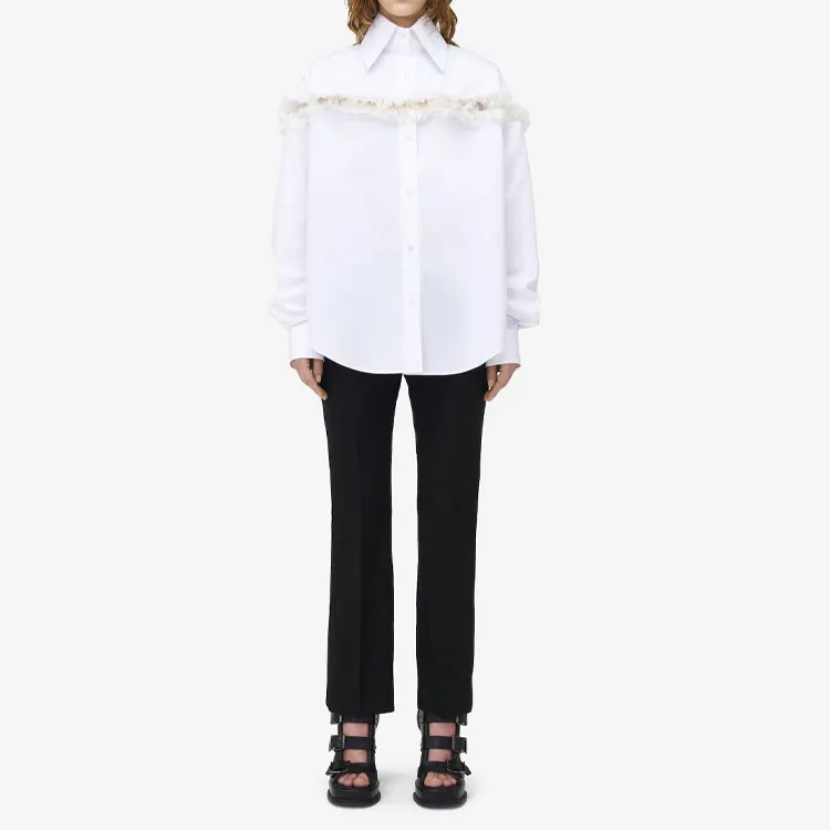 Alexander McQueen Slashed Creponne detail Shirt-2