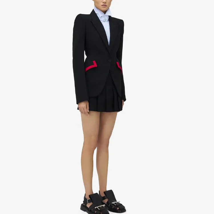 Alexander McQueen Peak lapels Blazer-3