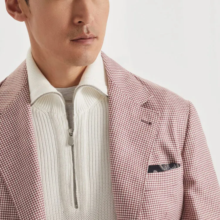 Brunello Cucinelli Houndstooth pattern Blazer-4