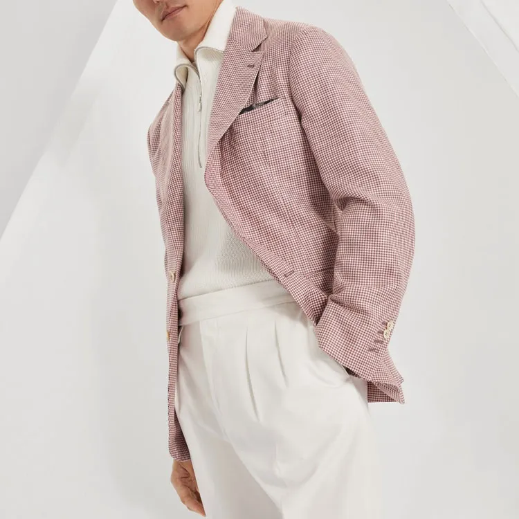 Brunello Cucinelli Houndstooth pattern Blazer-3