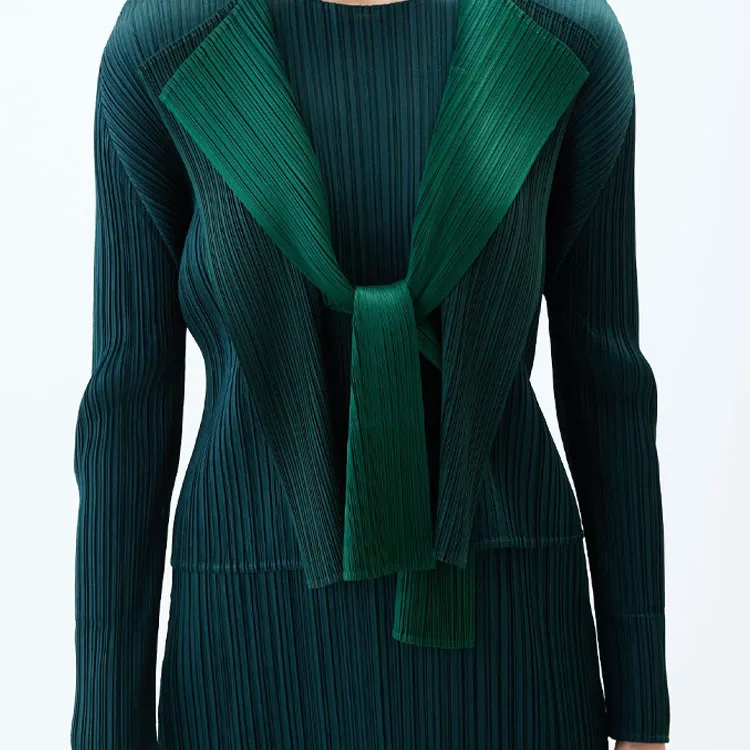 PLEATS PLEASE ISSEY MIYAKE Long Sleeve Cardigan-6