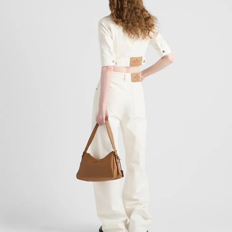 PRADA SS25 Spring Summer Women's Apparel Collection Denim Jacket Women's White-3