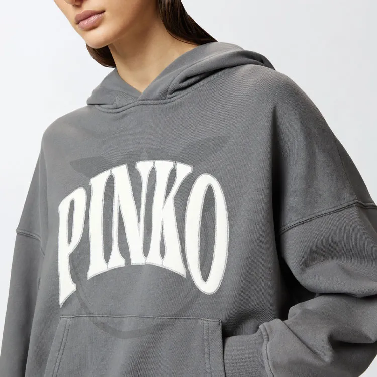 PINKO Logo print Hoodie-5