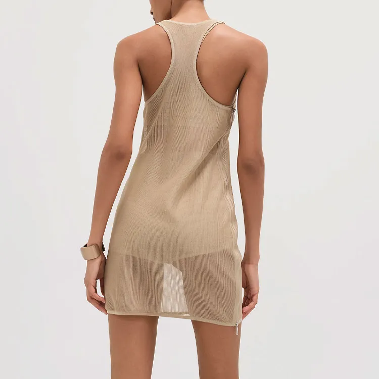 HERMES SS25 Sleeveless Dress Women's Beige-1