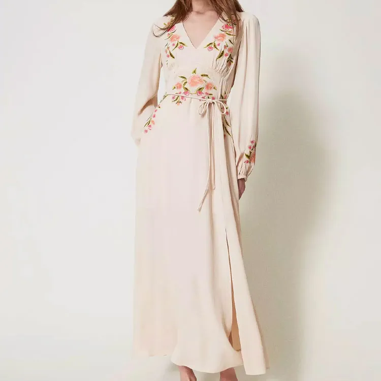 Twinset Floral embroidery Maxi Dress-1