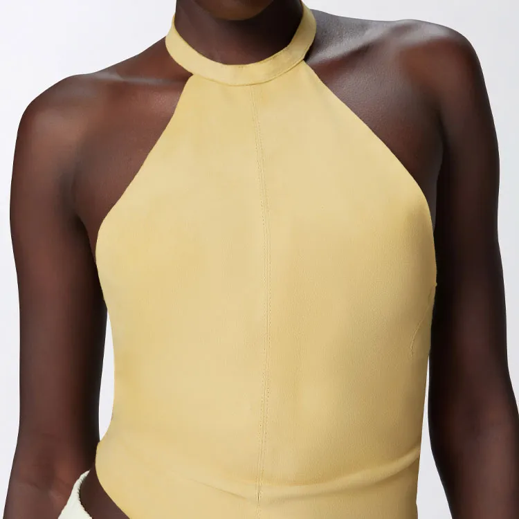 PINKO Halterneck Suede Top-5