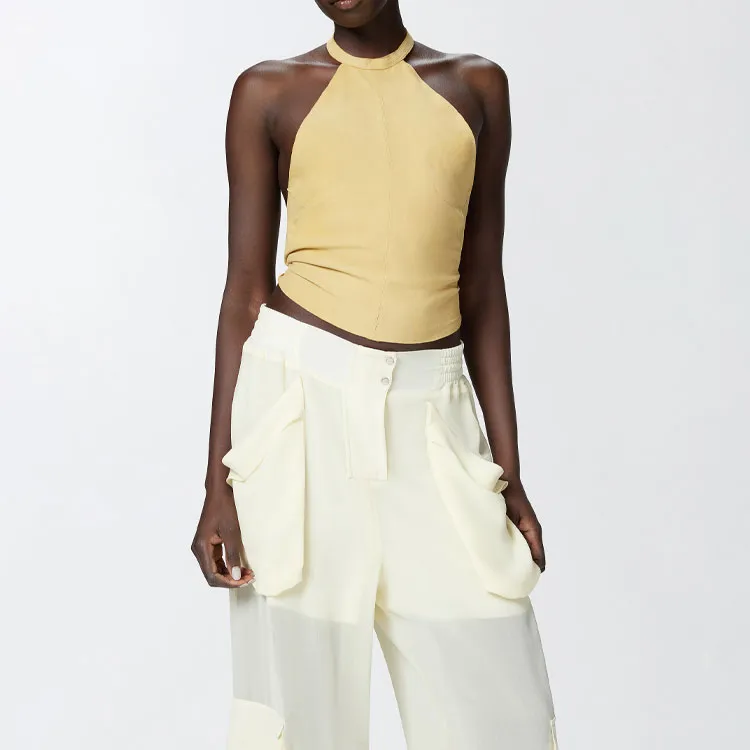 PINKO Halterneck Suede Top-4