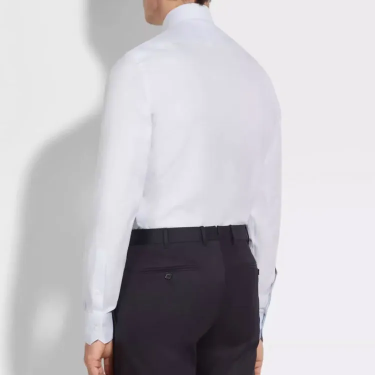 Ermenegildo Zegna Micro structured Cotton Shirt-2