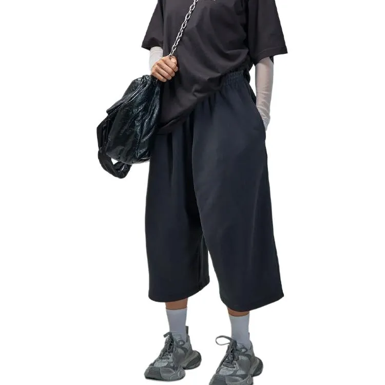 Balenciaga Short Sweatpants 'Faded Black'-2