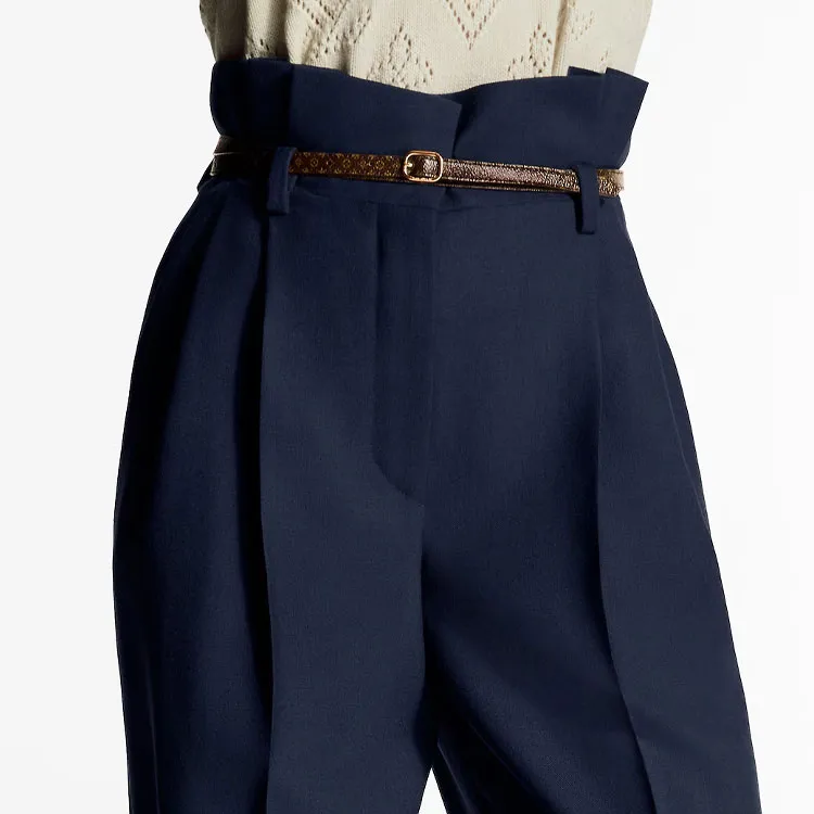 LOUIS VUITTON SS25 Casual Pants Women's Blue-4