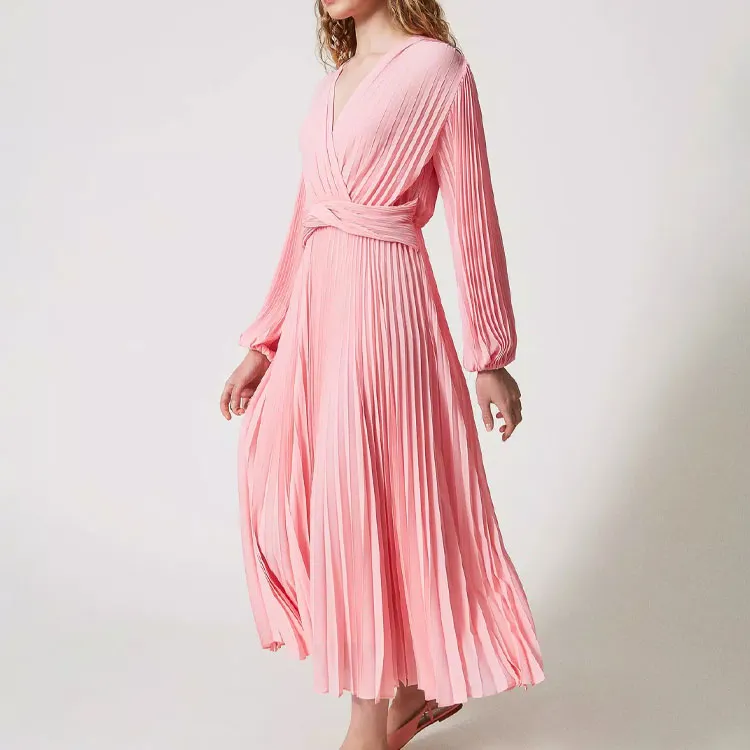 Twinset Pleated Georgette Midi Dress-3